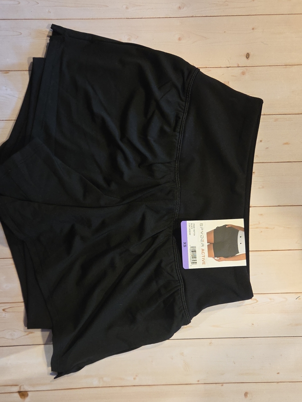 Spyder Women’s Black Athletic Shorts with Wide Waistband